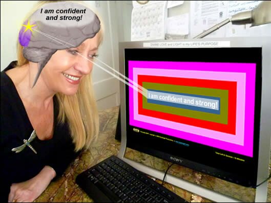 You SEE the sumbliminal messages, you do not try to READ them.