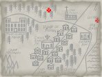 The pirate map pointing at murder in the mystery suspense novel, the Cross of Ramplet ebook entertainment.