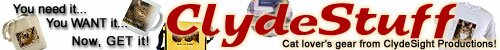 ClydeStuff Cat lovers gear logo