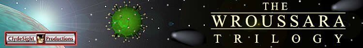 Wroussara SciFi ebook space scene with UFO